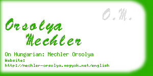 orsolya mechler business card